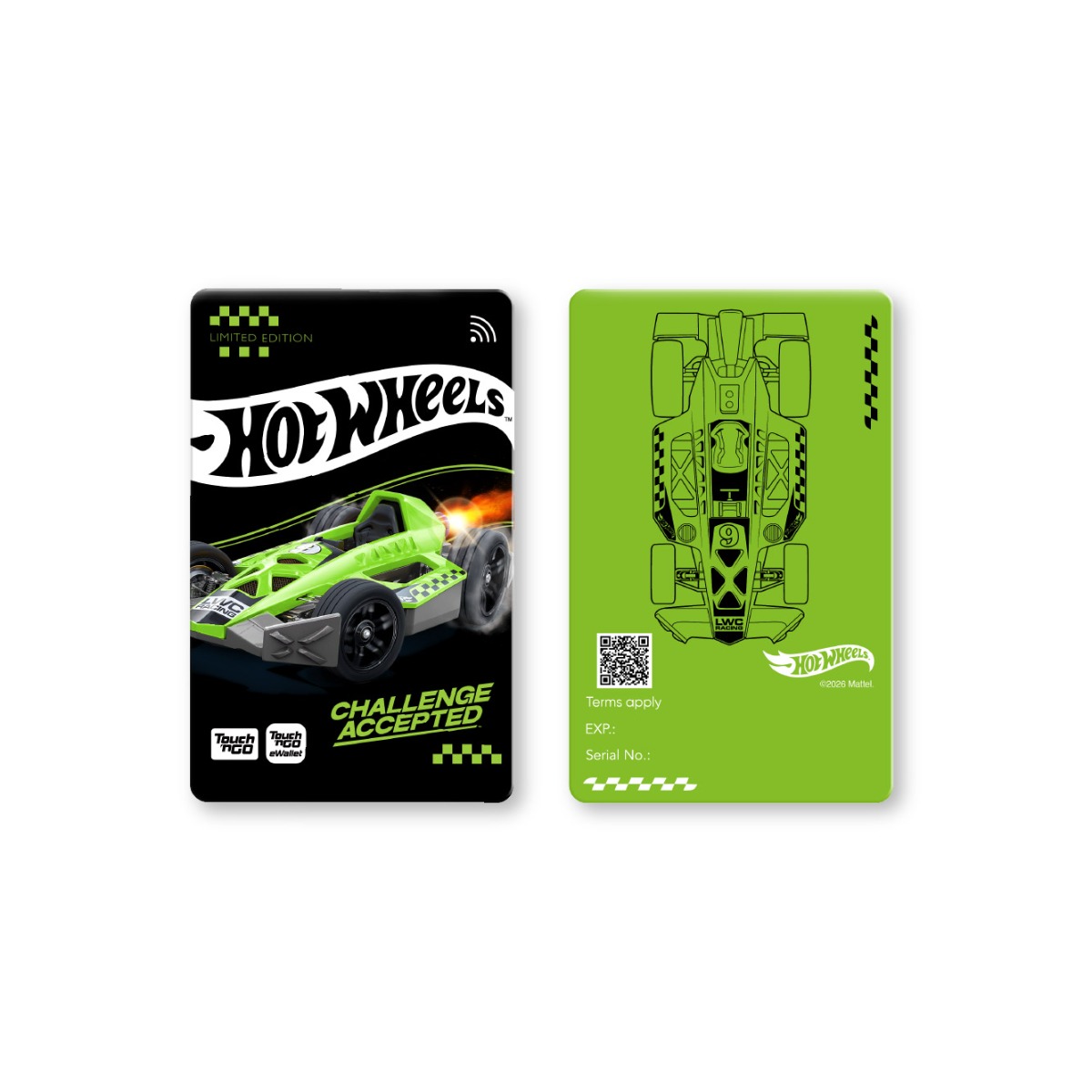 Hot Wheels Limited Edition Touch 'n Go LED Card